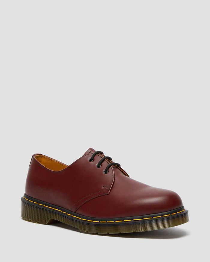 Dr Martens Mens 1461 Smooth Leather Oxfords Burgundy - 16492EZWS